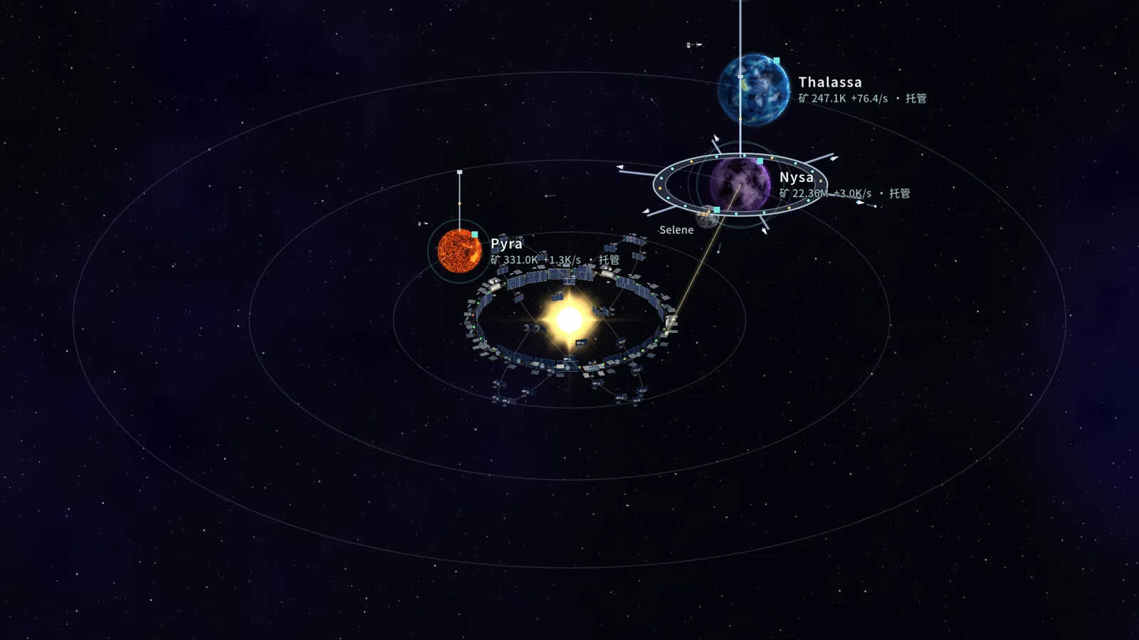 Kepler-7 恒星系（游戏内纯净视图）